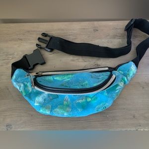 Iridescent Blue Butterfly Fanny Pack